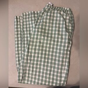 Abound Green and White Checkered Pajama Pants